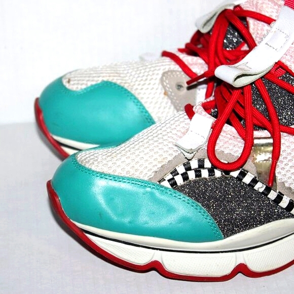 Christian Louboutin Red Runner Sneakers Multi-color Size 43 - Picture 9 of 12